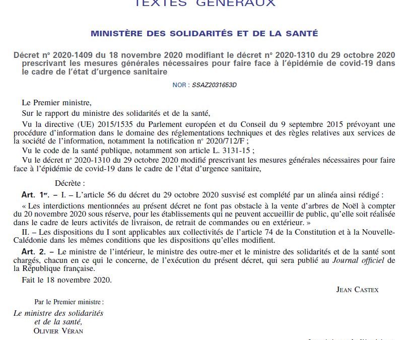Vente de sapins de Noël