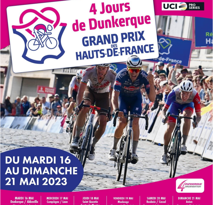 “4 Jours de Dunkerque – Grand Prix des Hauts de France” de passage à Braine le mercredi 17 mai 2023