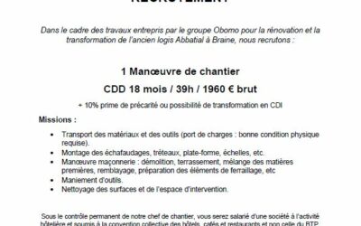 Recrutement – Château de l’Abbatiale