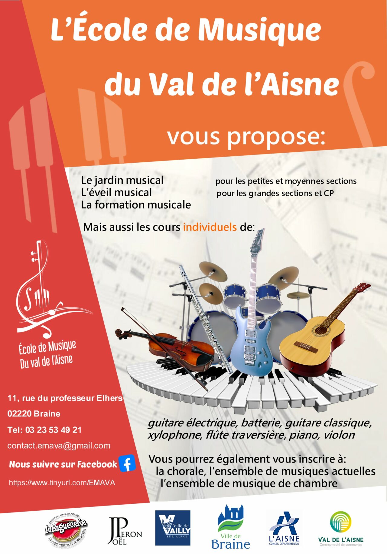 Ecole de musique du Val de l’Aisne | Ville de Braine