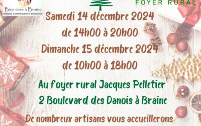 Marché de Noël de l’association “Bien vivre à Braine – Samedi 14 décembre 2024