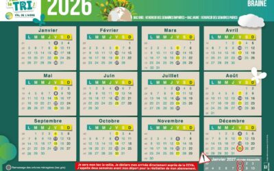 CCVA – Calendrier ramassage des poubelles
