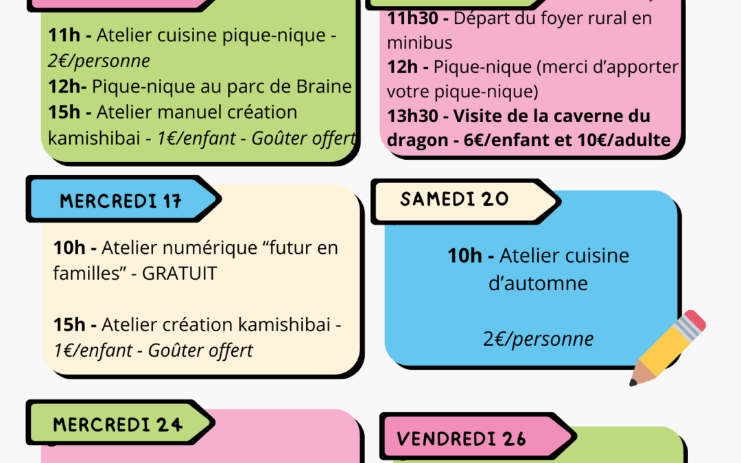 Ateliers parents/enfants – Septembre 2025