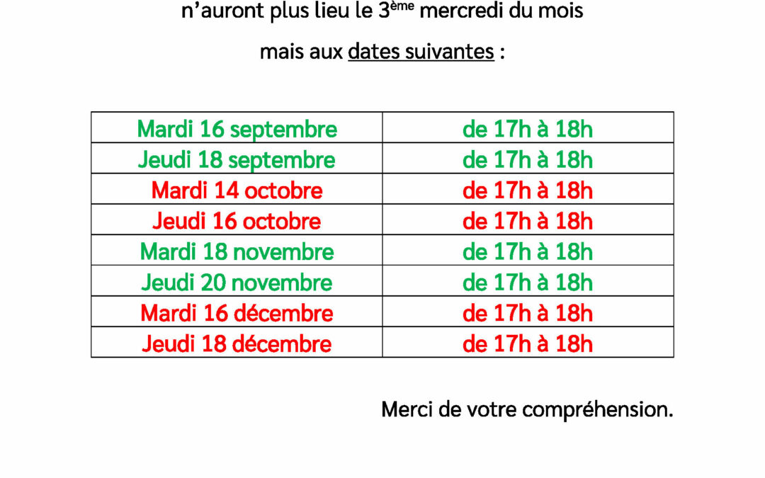 Horaires CCAS