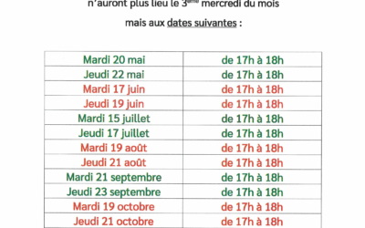 Horaires CCAS