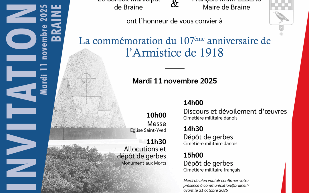 Armistice – Mardi 11 novembre