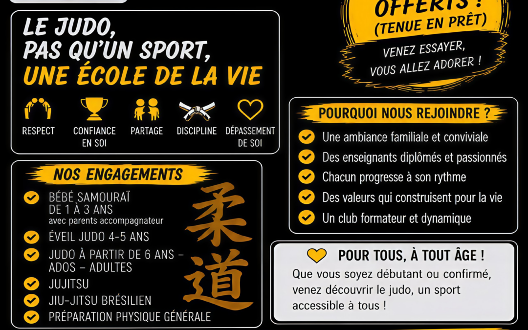 Rentrée de Judo Avenir 02 – Lundi 17 août 2026